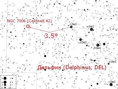 NGC 7006 Caldwell 42 globular cluster Delphinus карта.jpg