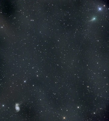 C2012 K1 (PanSTARRS) _ CK12K010 + Messier 51 Whirlpool Galaxy (Canes Venatici) _ 03 05 2014 _ Waldemar Skorupa.jpg