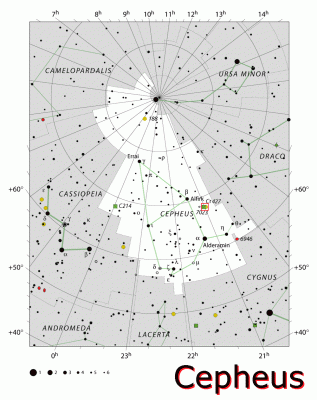 Цефей (Cepheus, Cephei, Cep) _ NGC 7023 Iris Nebula (C 4) & Cr 427 (OCL 233) _ A.GIF