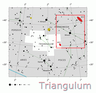 Дельтотум - Треугольник (Triangulum, Trianguli, Tri) _ M33 (NGC 598) & M31 (NGC 224).GIF