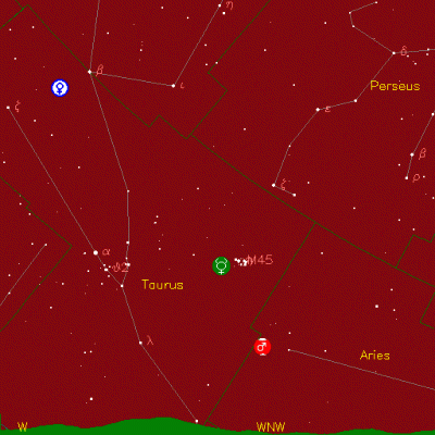 Mercury & Messier 45 Pleiades _ 01 05 2015 _ 17 10 UTC + 3 мск _ Москва _ azimuth 287°36' _ Alt 15.43° _ поле 40°.gif