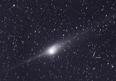 C2022 E3 (ZTF) & NGC 5907 (UGC 9801) Knife Edge Galaxy or Splinter Galaxy (Draco) NGC 5866 Group _ 23 01 2023 _ Piero Sicoli (Sormano Astronomico Osservatorio) L06 _ 1.gif