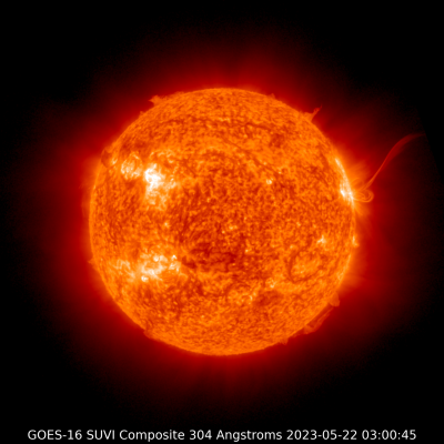 304 Angstroms _ GOES-16 _ Solar Ultraviolet Imager (SUVI) _ 22 05 2023 _ 2.png