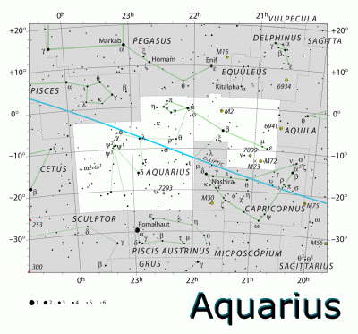 Созвездие Водолея (Aquarius, Water Bearer, Aquarii, Aqr) _ zodiac № 11 (300°) _ SQ4 _ S = 979.854 sq.° _ № 10 _ β Aqr _ 22 Aquarii _ Sadalsuud _ A.GIF