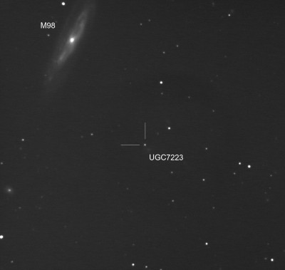 ★ 15.2m. _ AT2024exw _ Type unknown _ NGC 4192A (UGC 7223) _ AGN spiral galaxy (Scd) _ mV 15.0, mB 15.7, m(sb)² 15.2 _ Ø 1.3' × 1.1' (36 × 30 Kly) _ pa 75°_ d⊕ (ly) 95.2 × 10⁶ _ Coma Berenices _ 23 01 JST _ 26 03 2024 _1.jpg